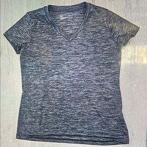 Heather Gray V-Neck Short Sleeve Tee
